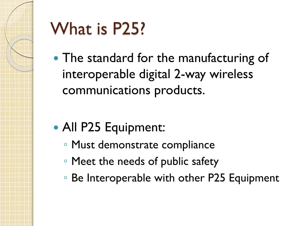 what is p25