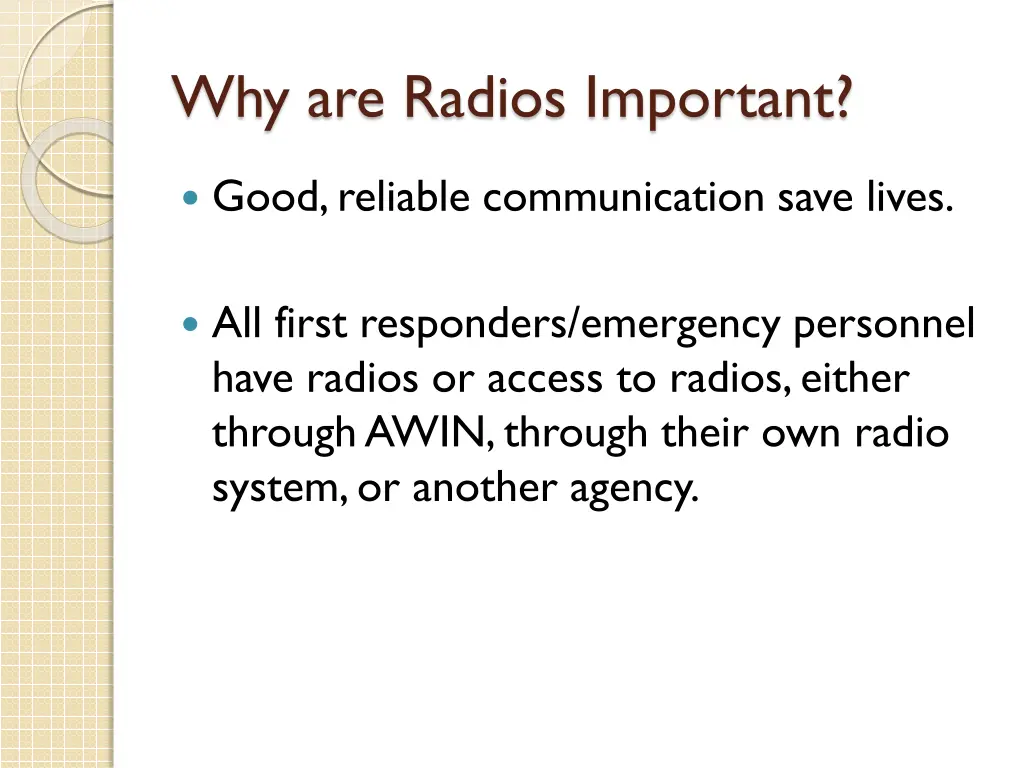 why are radios important