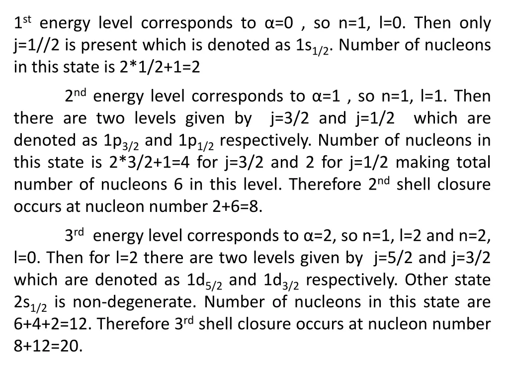 1 st energy level corresponds