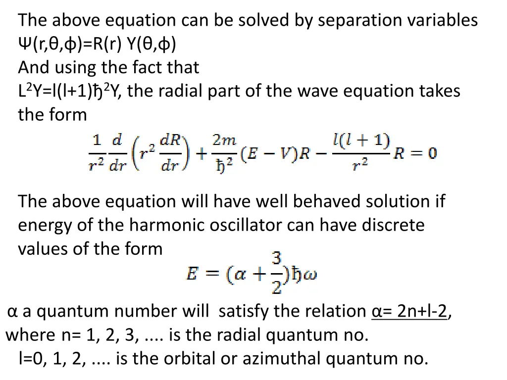 the above equation can be solved by separation