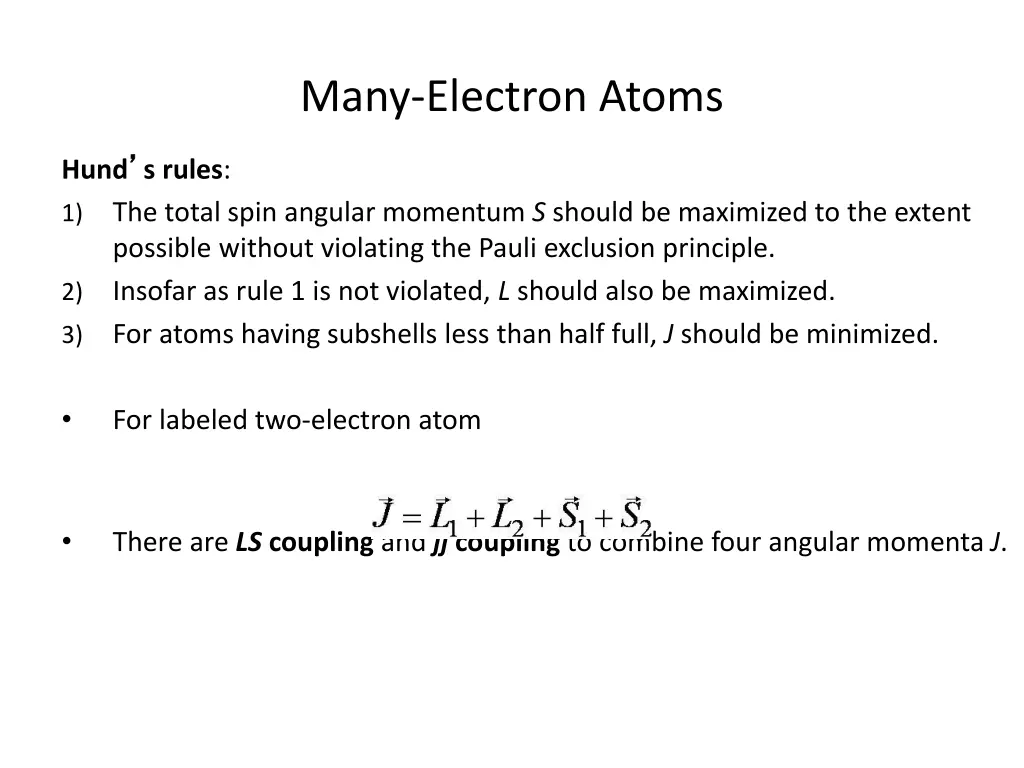 many electron atoms