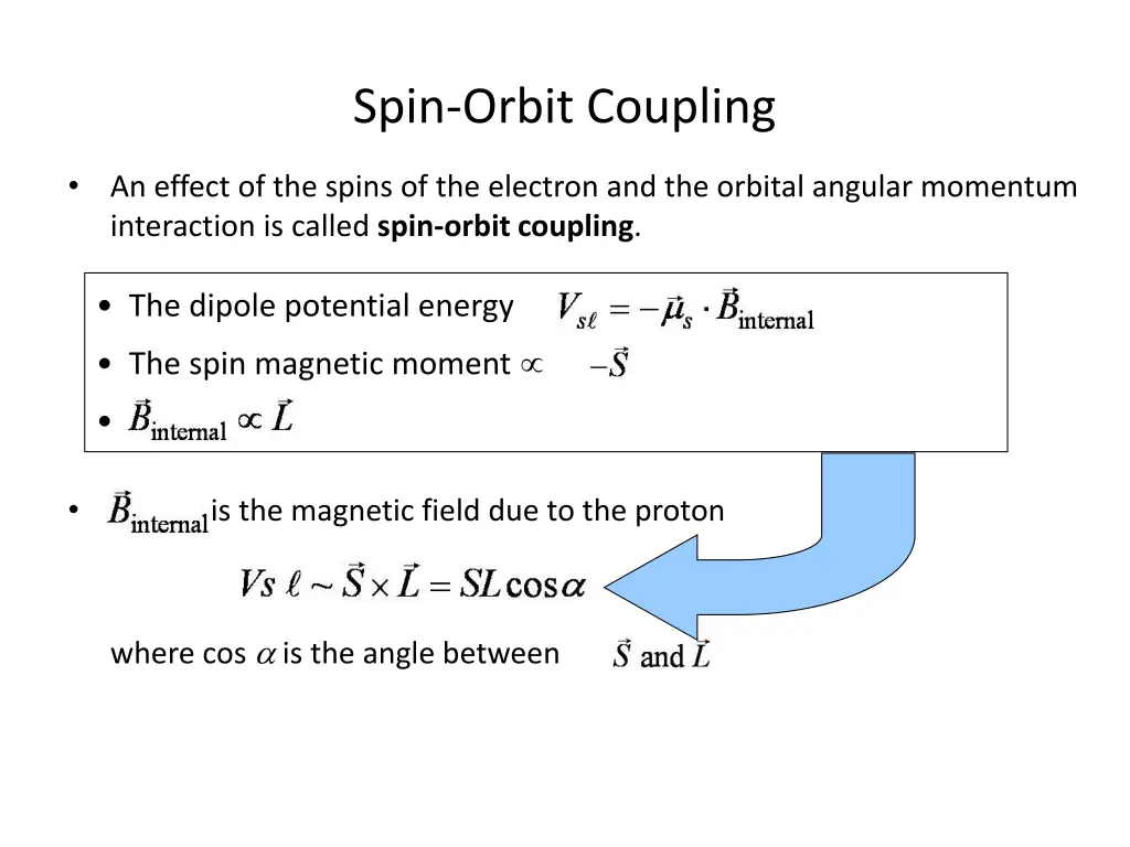 spin orbit coupling