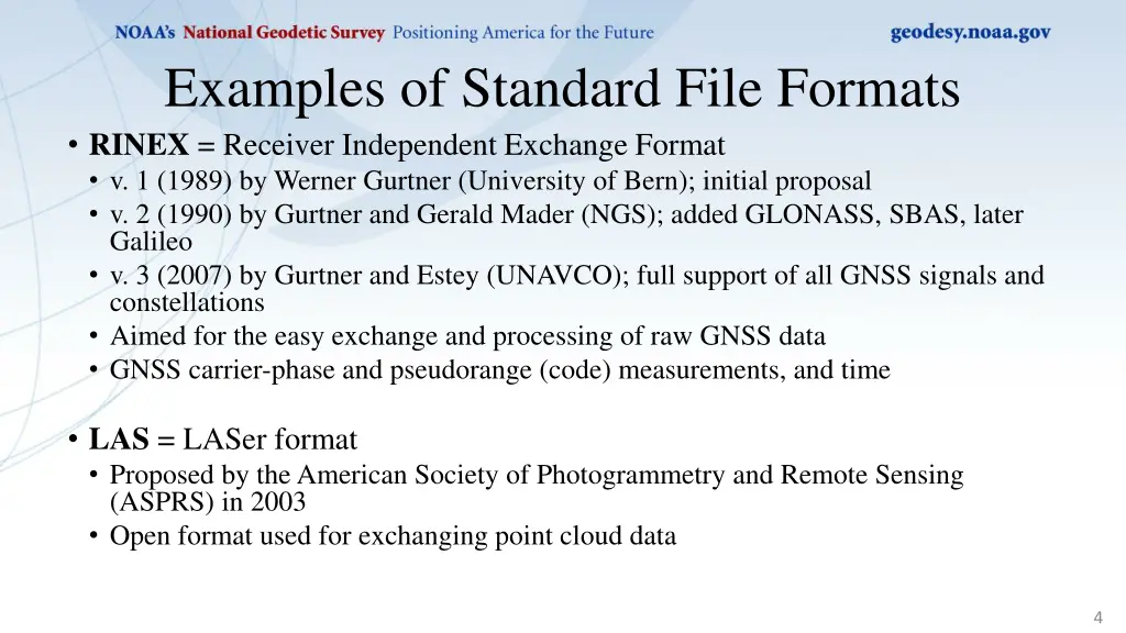 examples of standard file formats rinex receiver