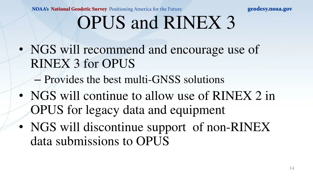 opus and rinex 3