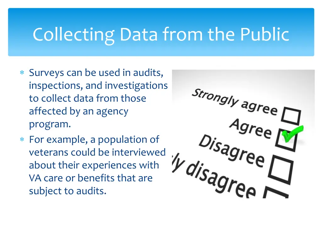 collecting data from the public