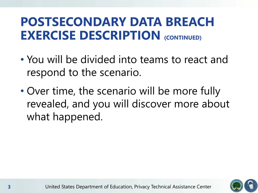 postsecondary data breach exercise description 1