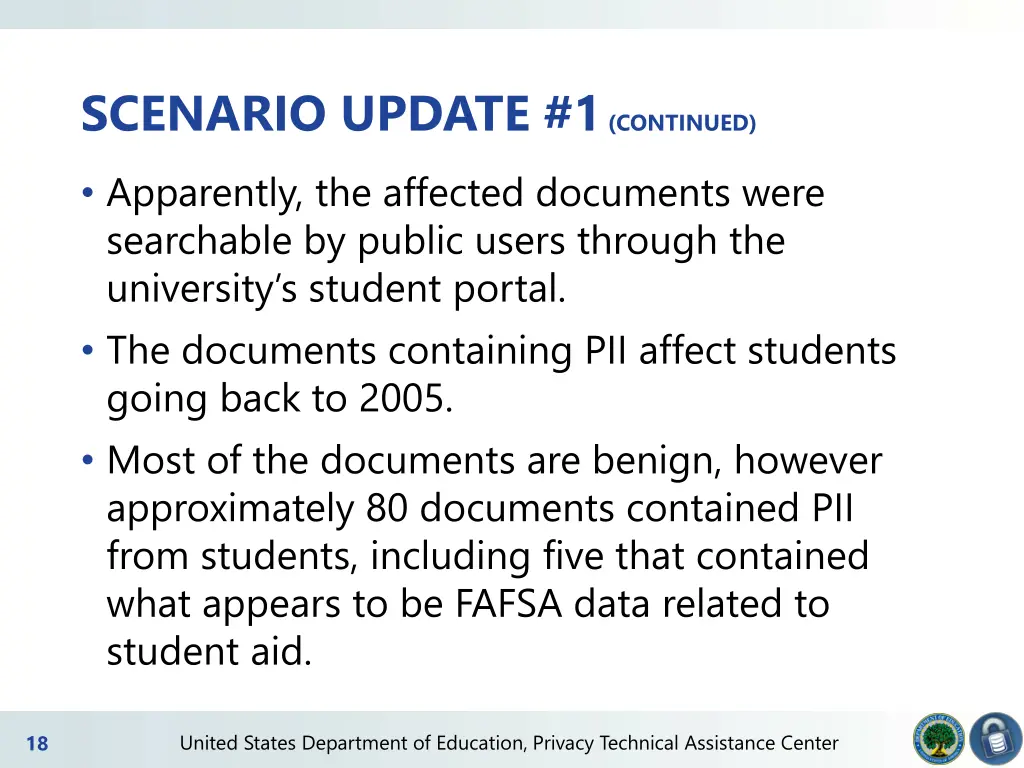 scenario update 1 continued apparently