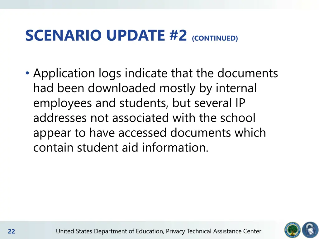 scenario update 2 continued