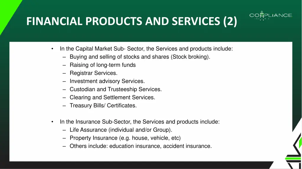 financial products and services 2