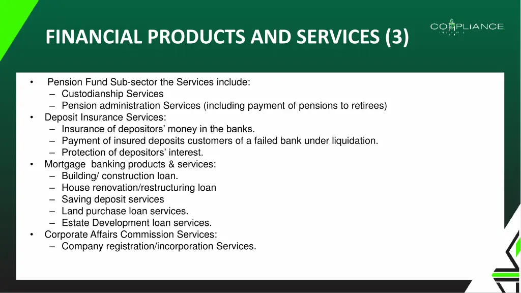 financial products and services 3