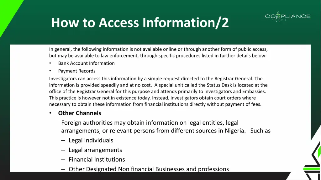 how to access information 2