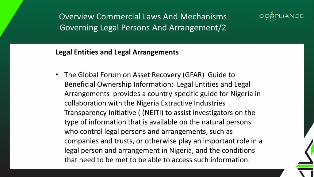 overview commercial laws and mechanisms governing 2