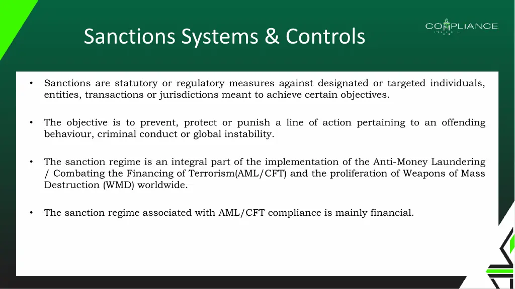 sanctions systems controls