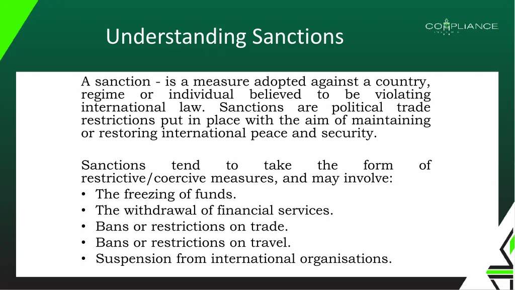 understanding sanctions