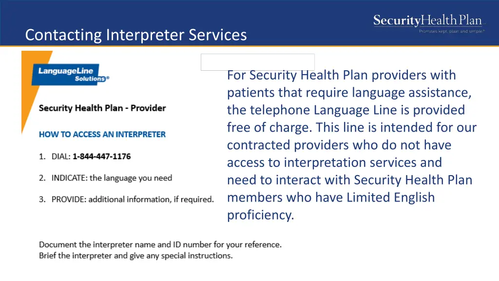 contacting interpreter services 1