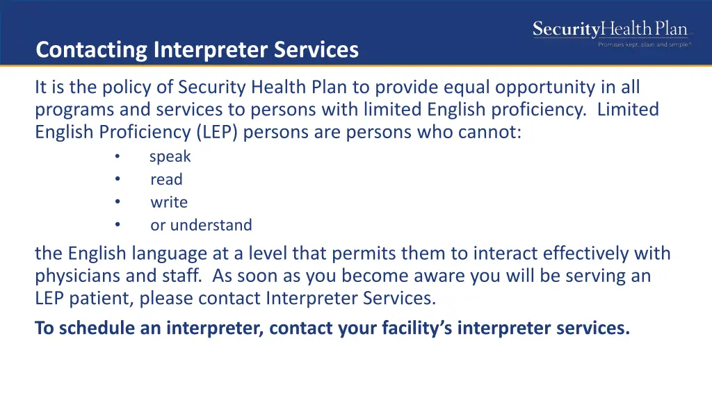 contacting interpreter services