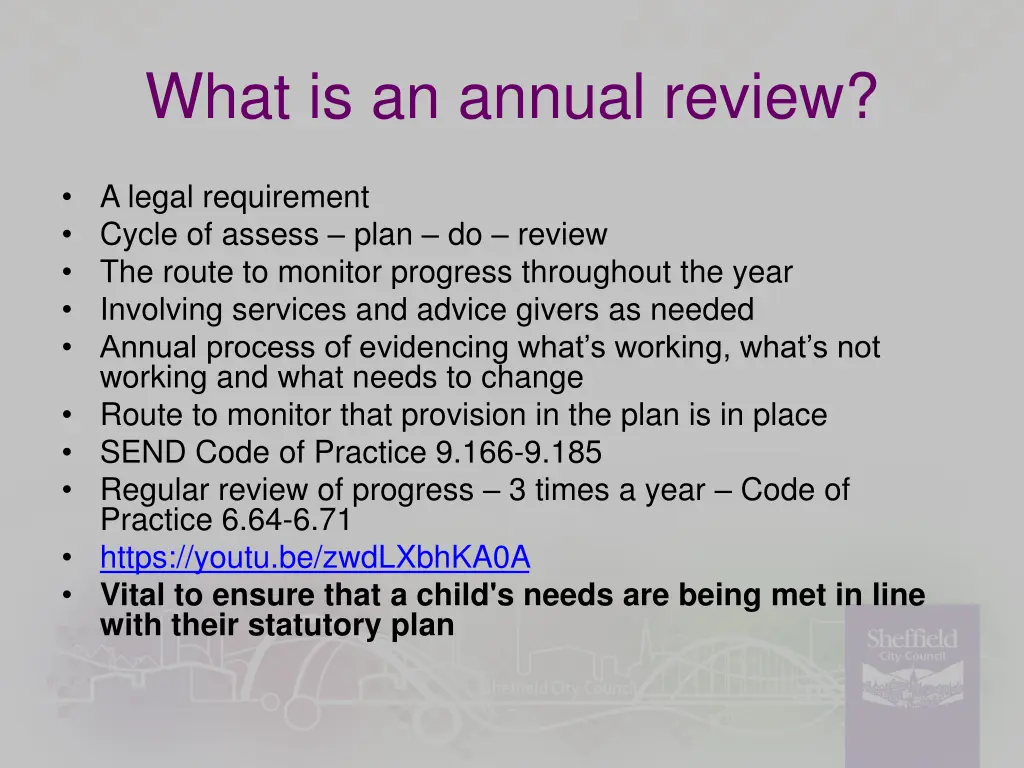 what is an annual review