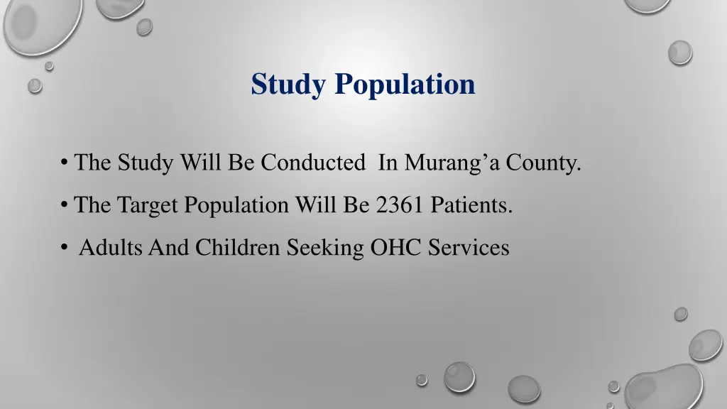 study population