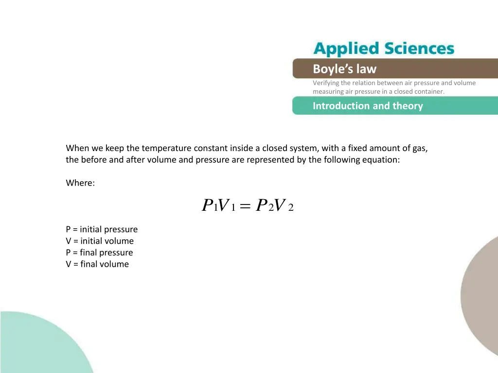 boyle s law verifying the relation between 5