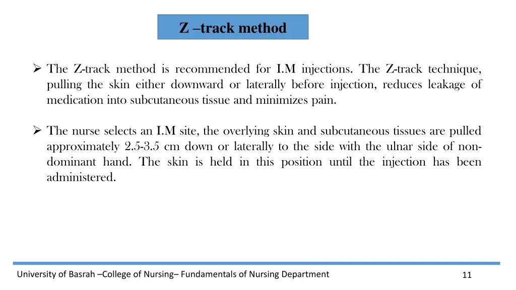 z track method