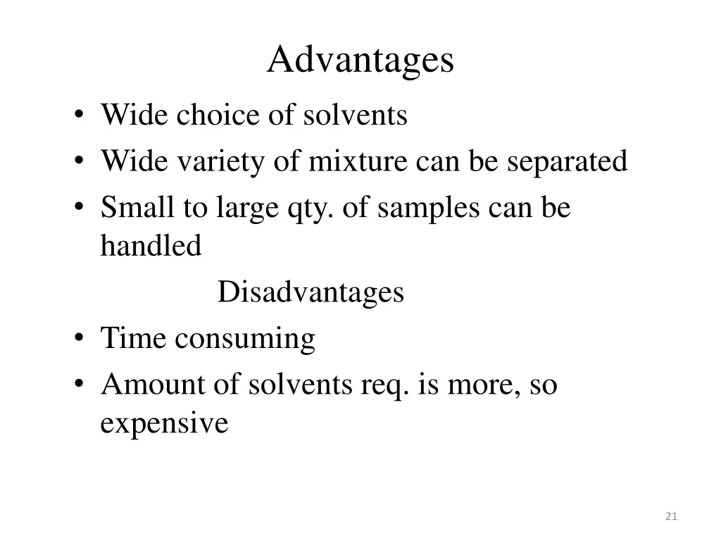 advantages