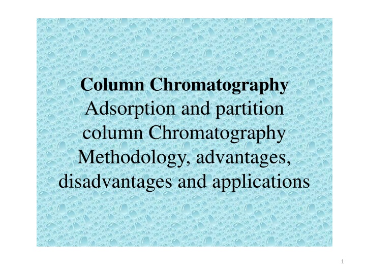 column chromatography adsorption and partition