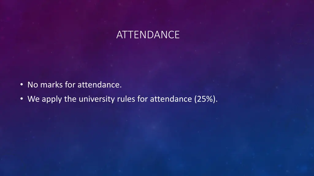 attendance