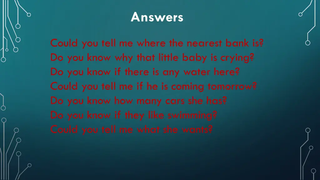 answers