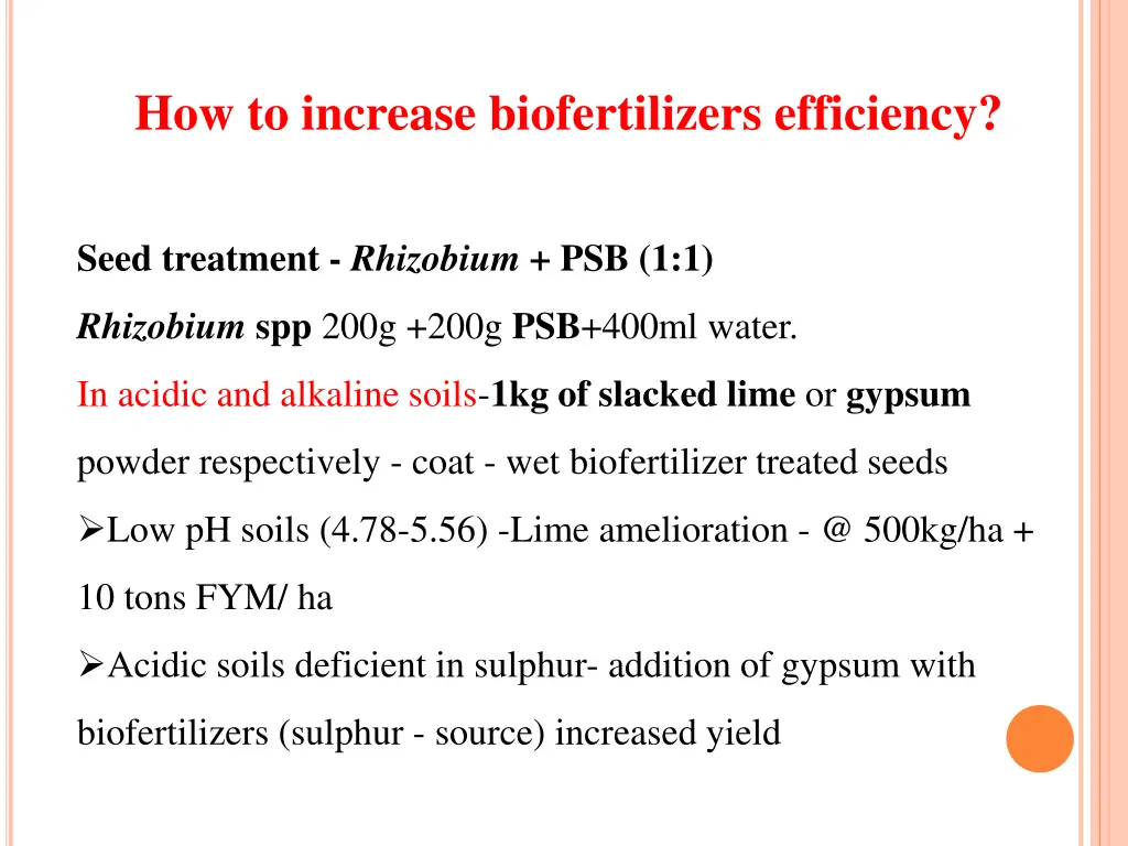 how to increase biofertilizers efficiency