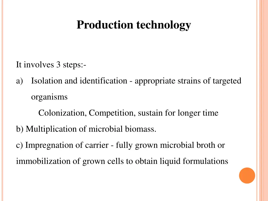 production technology