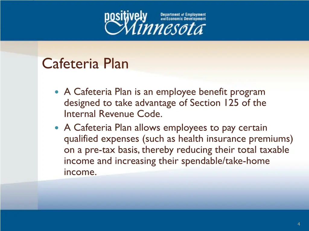 cafeteria plan