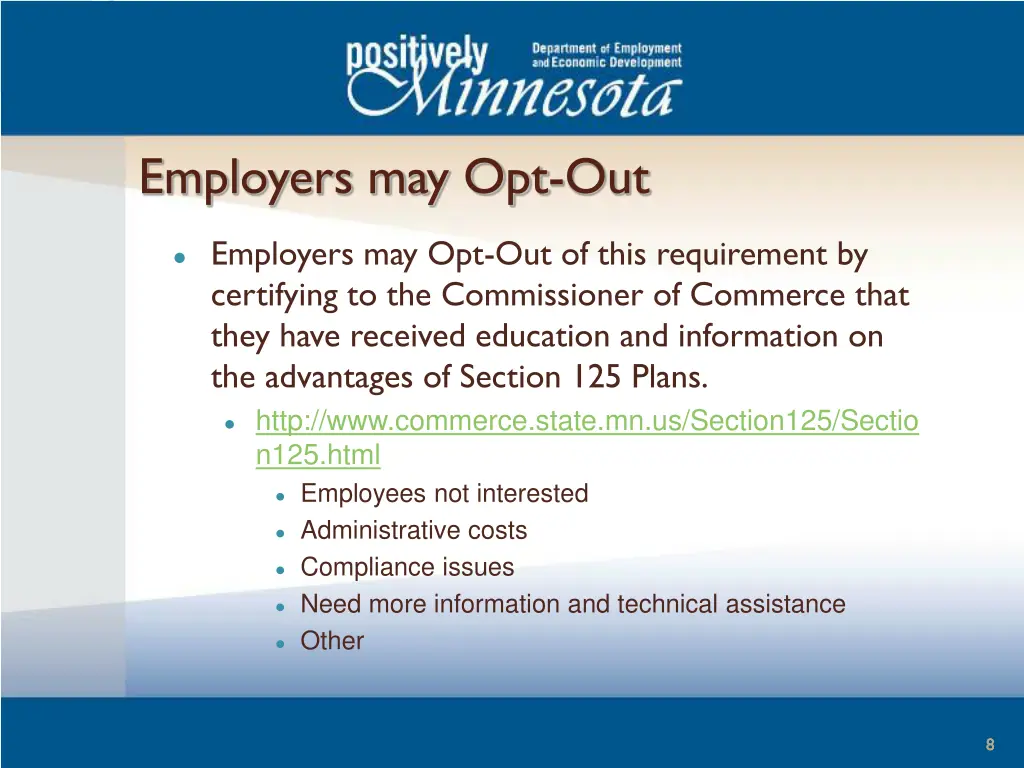 employers may opt out