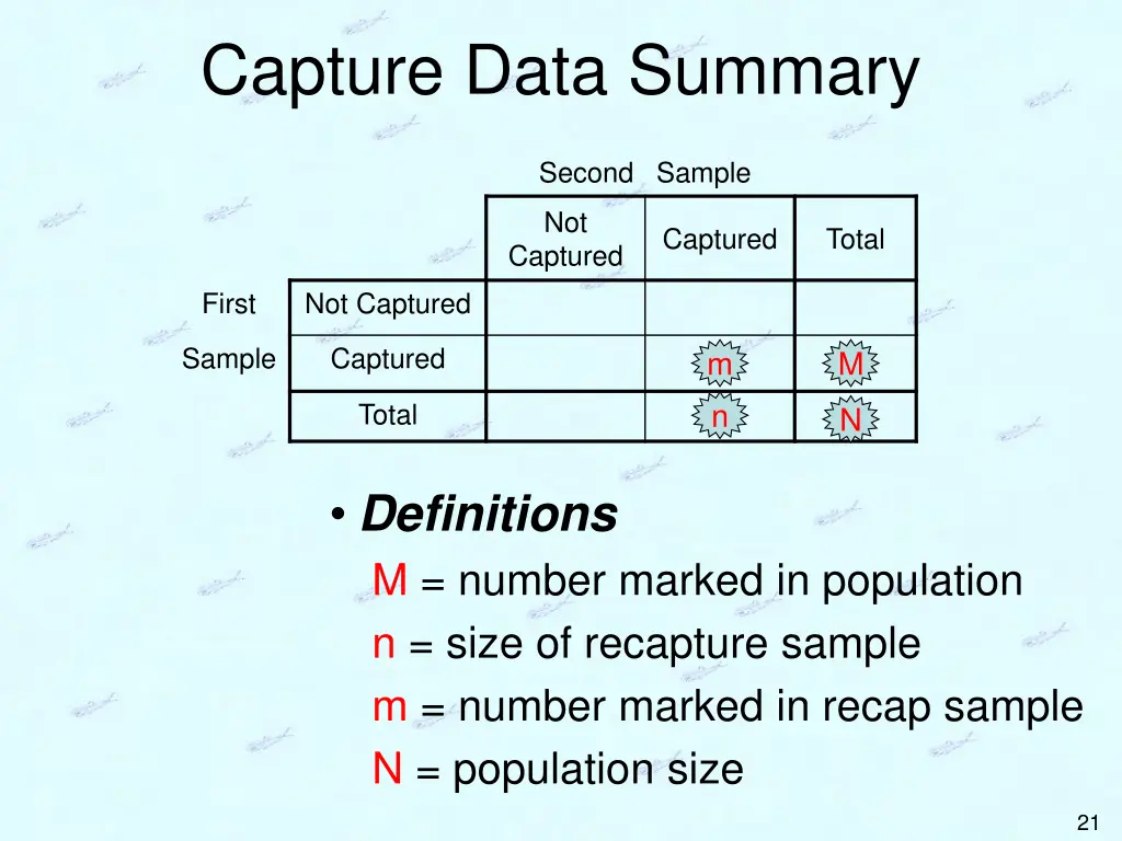 capture data summary