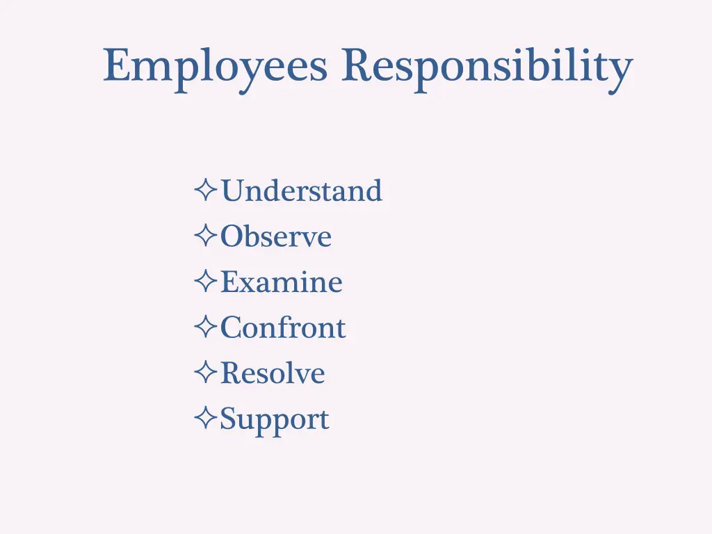 employees responsibility