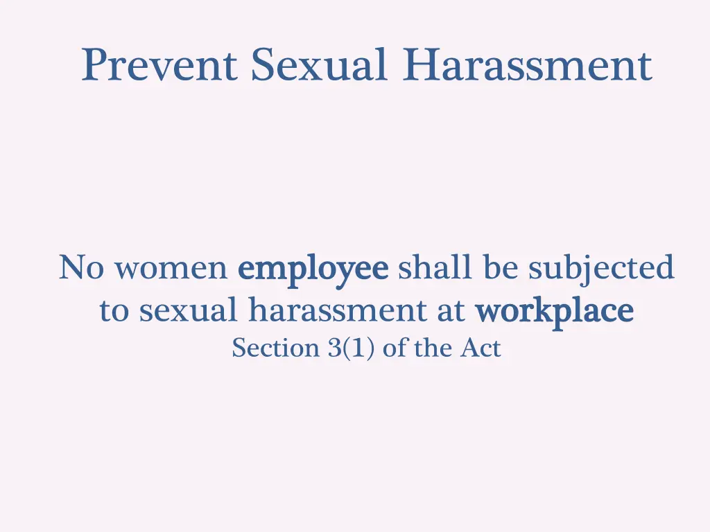 prevent sexual harassment