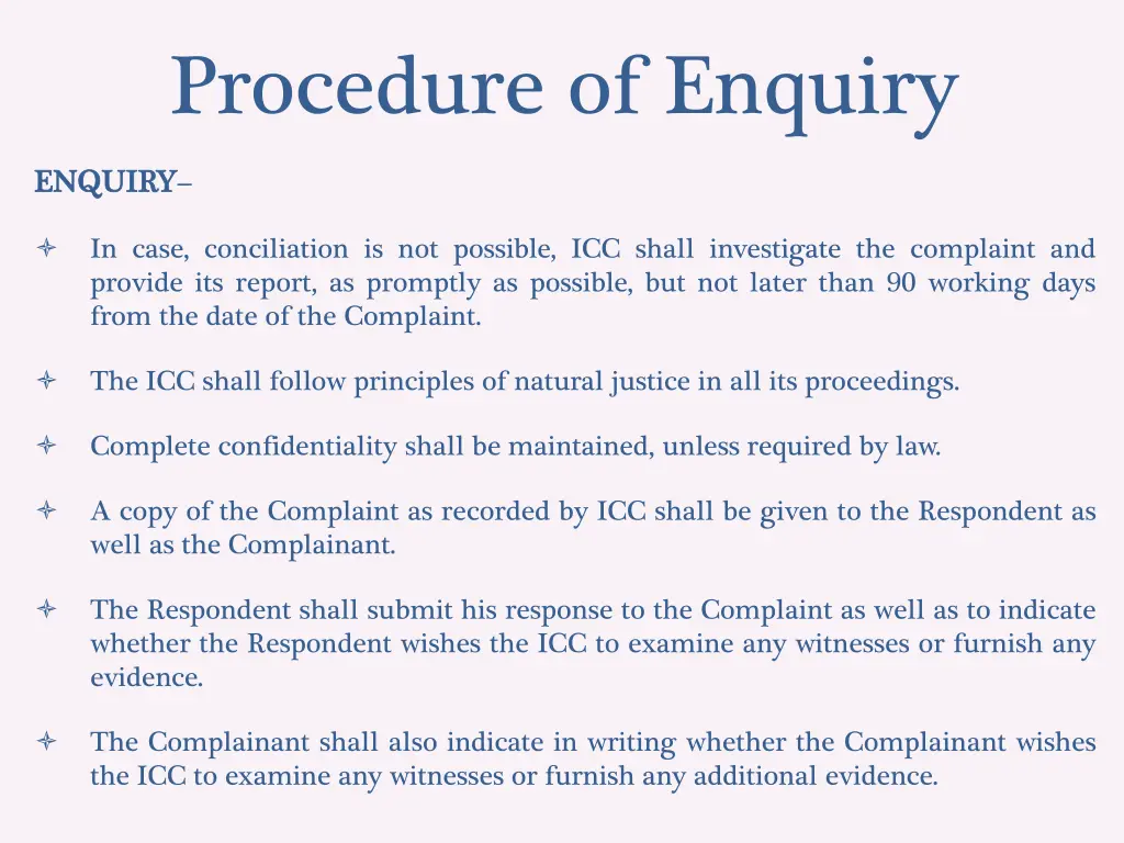 procedure of enquiry 1