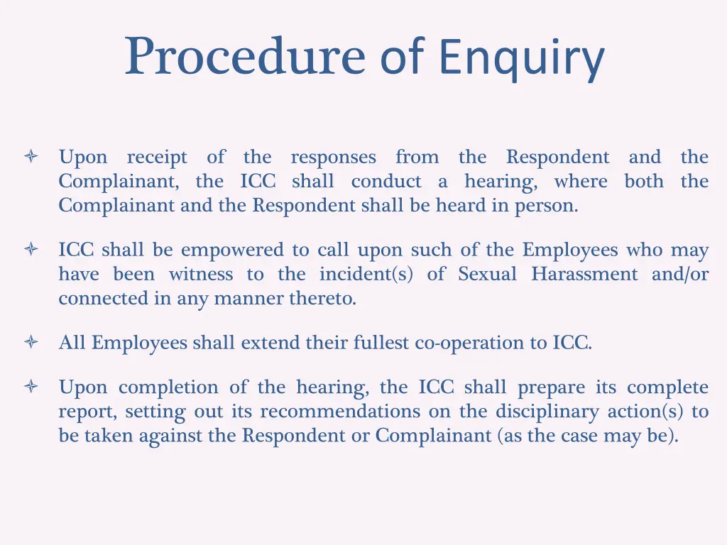 procedure of enquiry 2