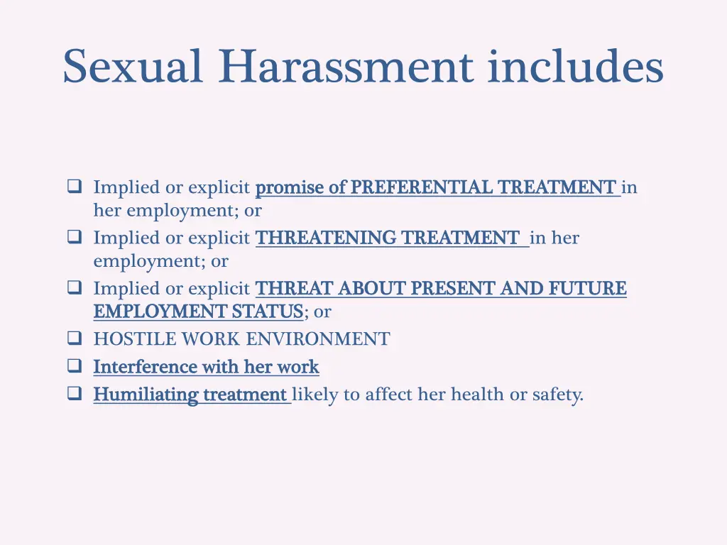 sexual harassment includes 1