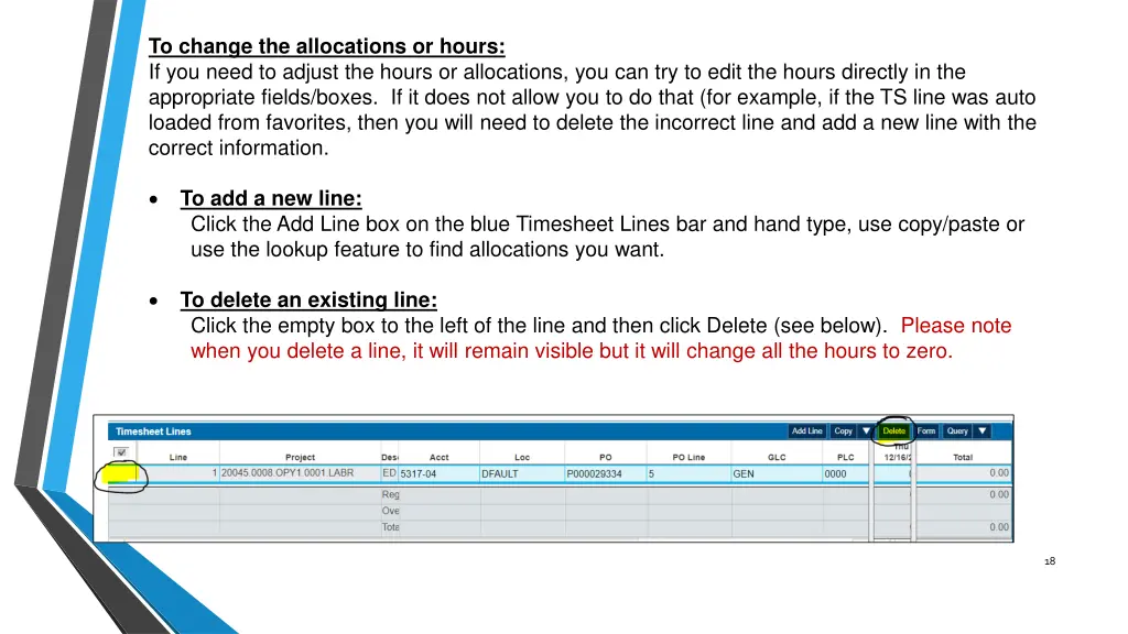 to change the allocations or hours if you need