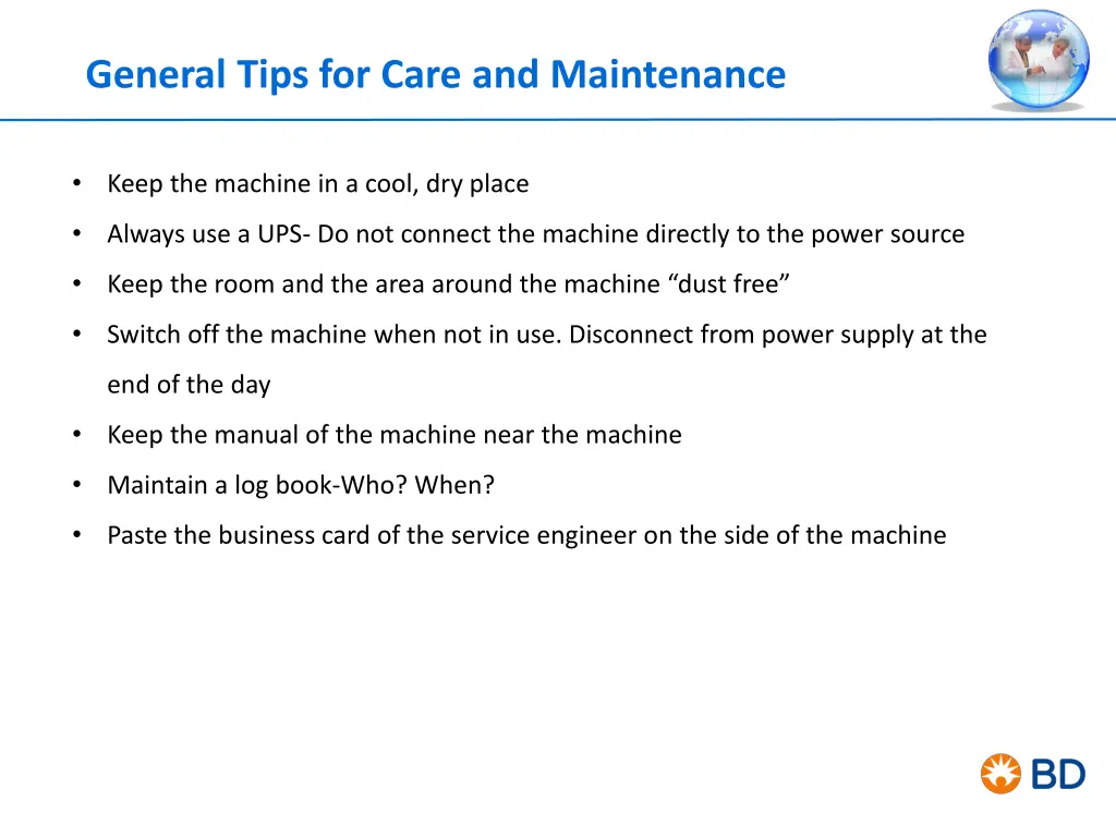 general tips for care and maintenance