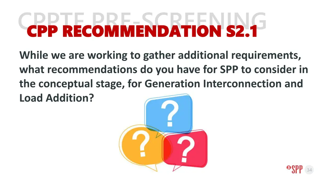 cpptf pre screening cpp recommendation