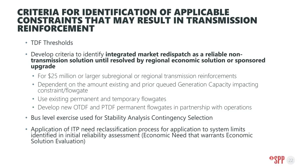 criteria for identification of applicable