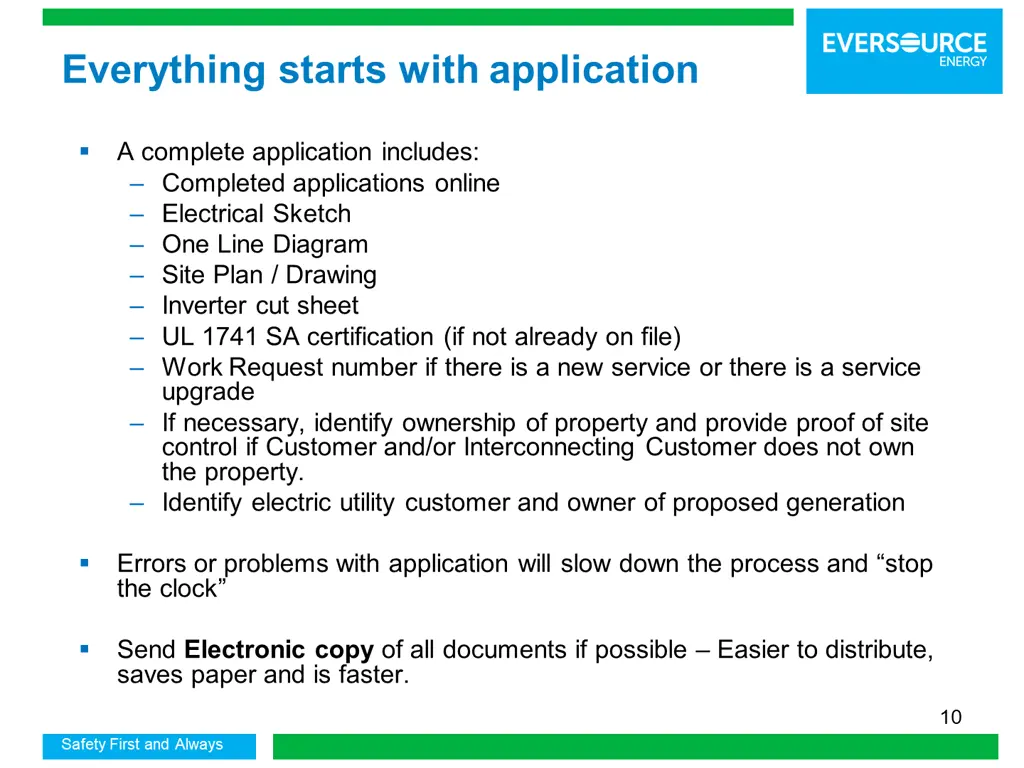 everything starts with application