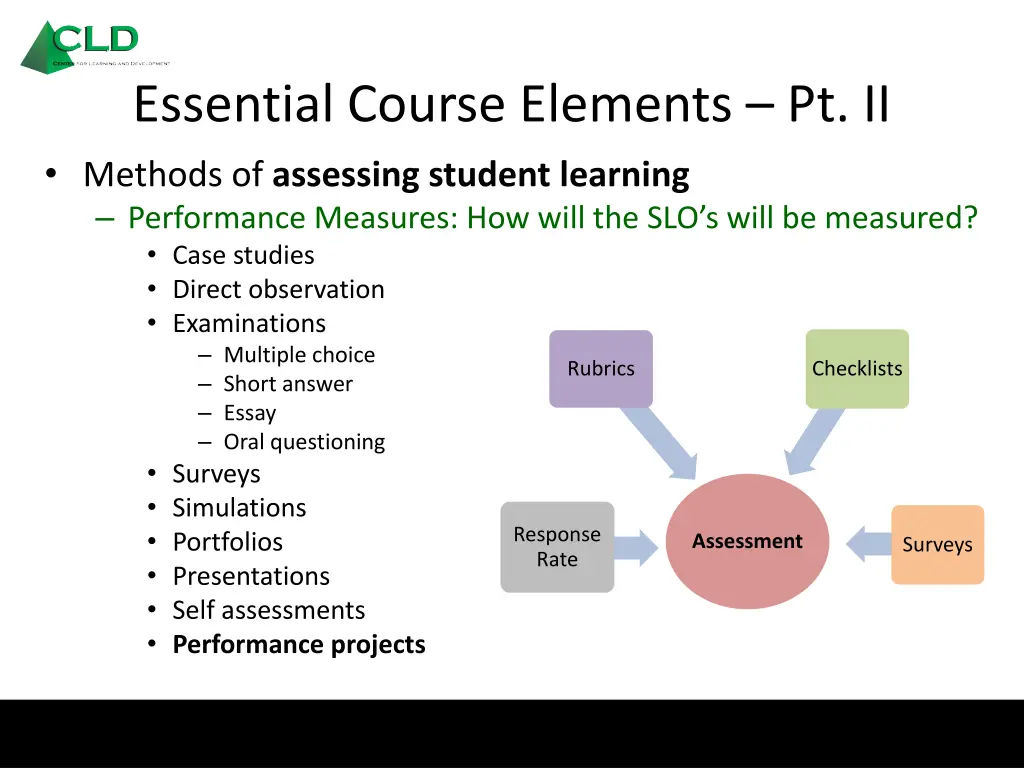 essential course elements pt ii methods