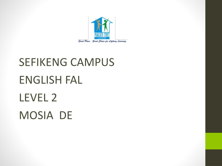 sefikeng campus english fal level 2 mosia de