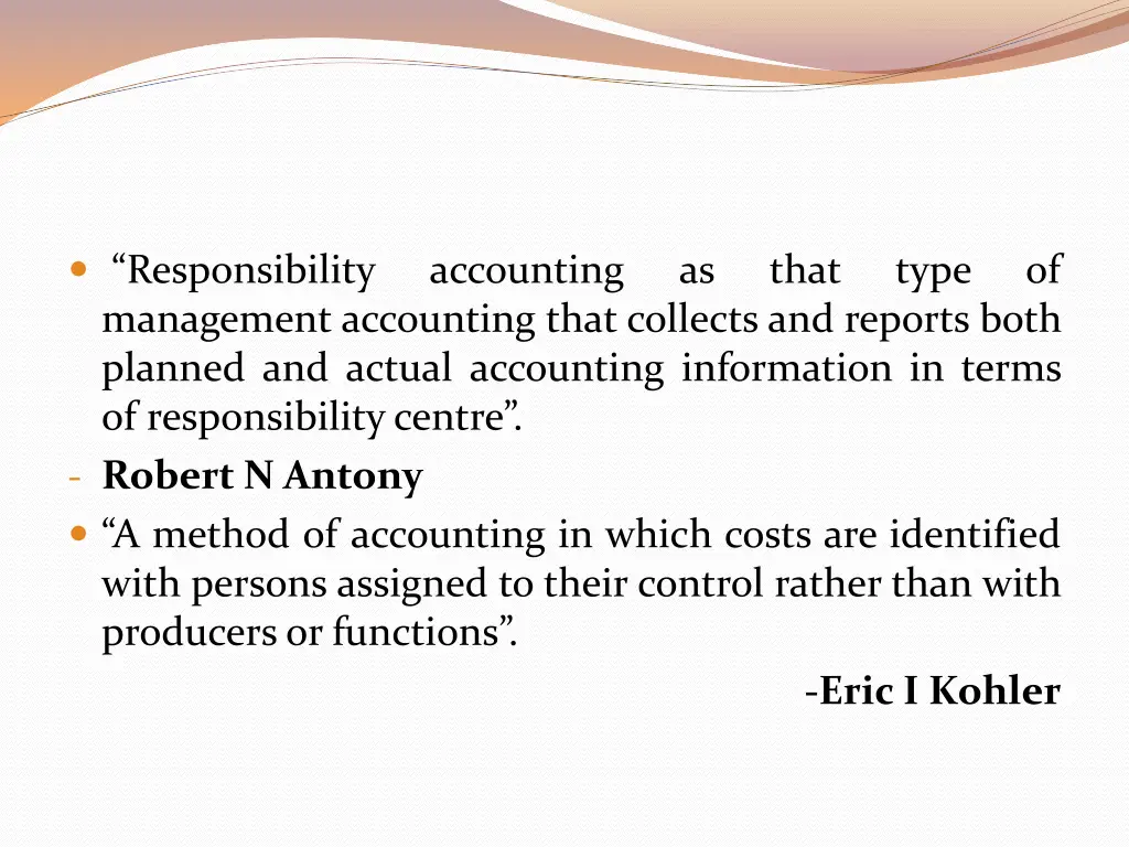 responsibility management accounting that