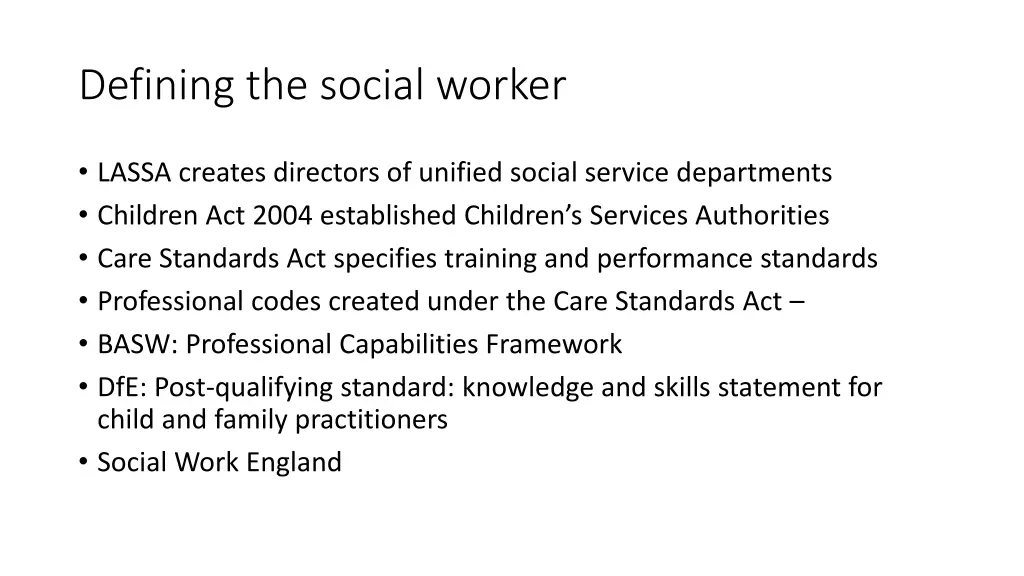 defining the social worker