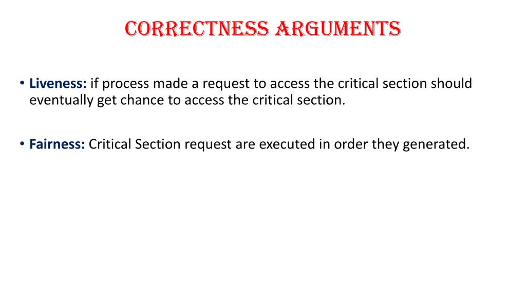 correctness arguments