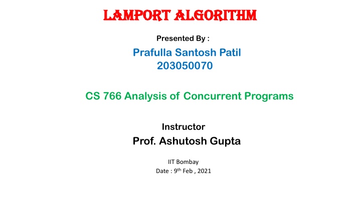 lamport algorithm lamport algorithm