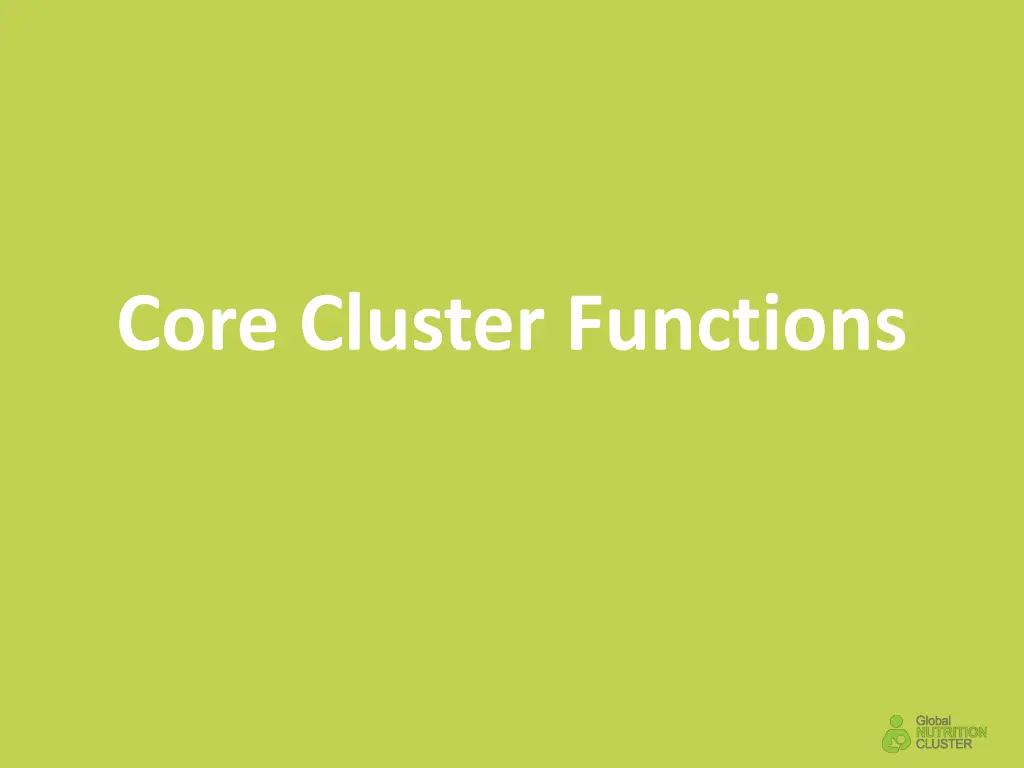 core cluster functions